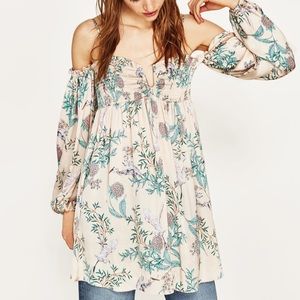 Zara floral tunic dress brand new!